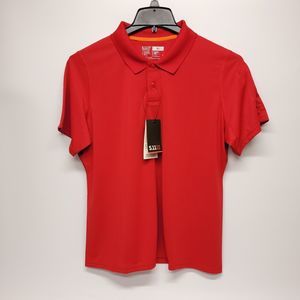 5.11 Tactical Shirt Corporate Pinnacle Red Polo Womens XL Wicking Odor Control
